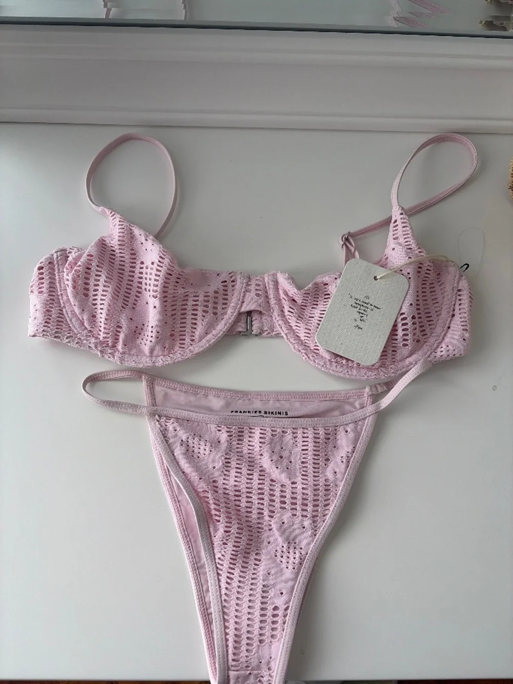 Frankie’s Bikinis Pamela Jacquard top and Zeus bottom
